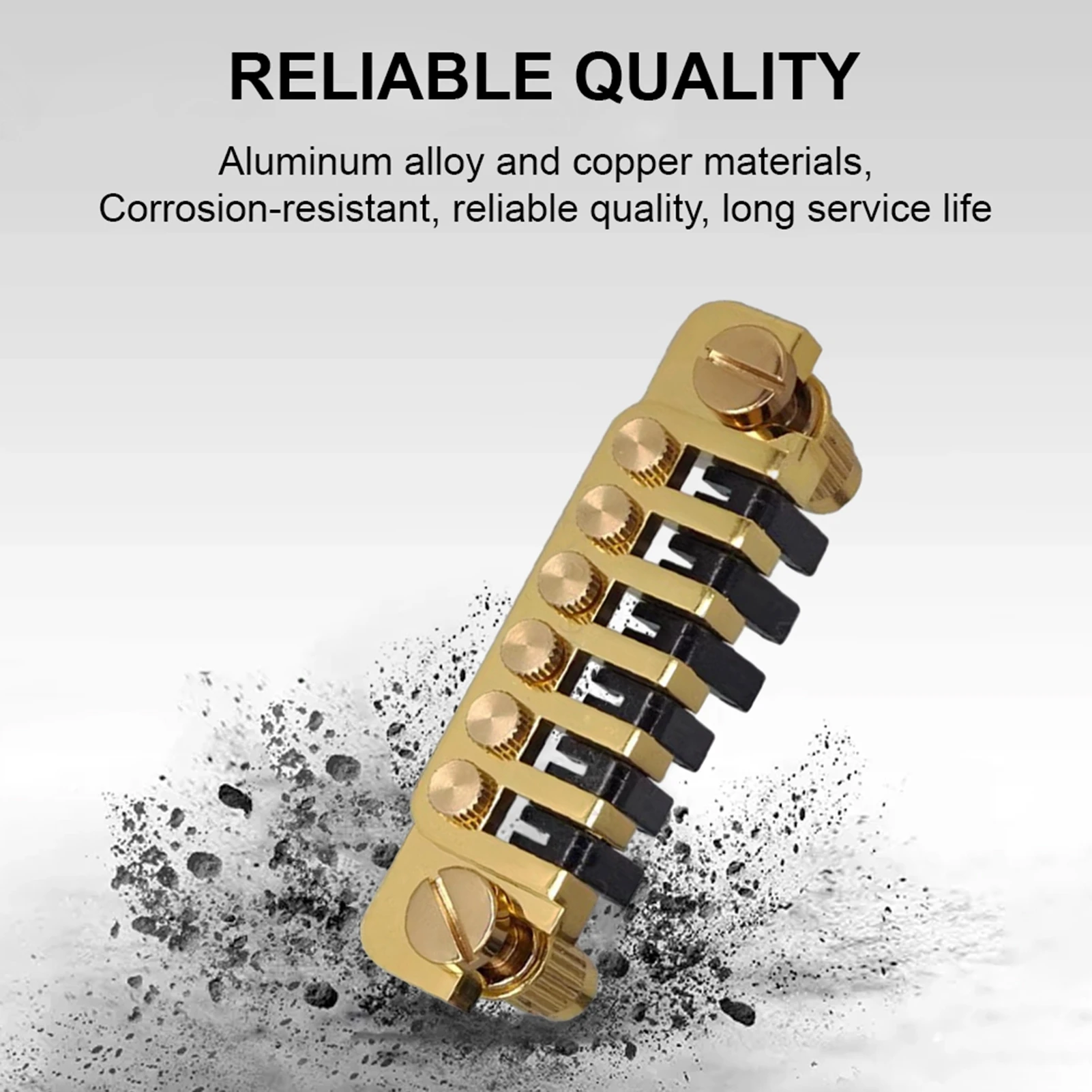 LP Electric Guitar Tune O Matic Bridge Pull Plate Tail Piece Reversible String Code Guitar Roller Saddle Bridge TP-6 Bridge Stop