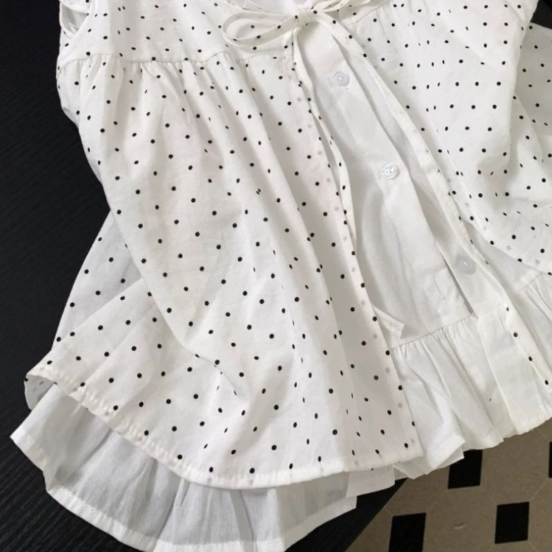 Harajuku Y2k القوس الحلو تي شيرت أبيض الإناث الصيف موضة Kawaii سليم بلايز عادية تصميم جديد اليابانية لطيف الجنية البلوزات 2025 #6