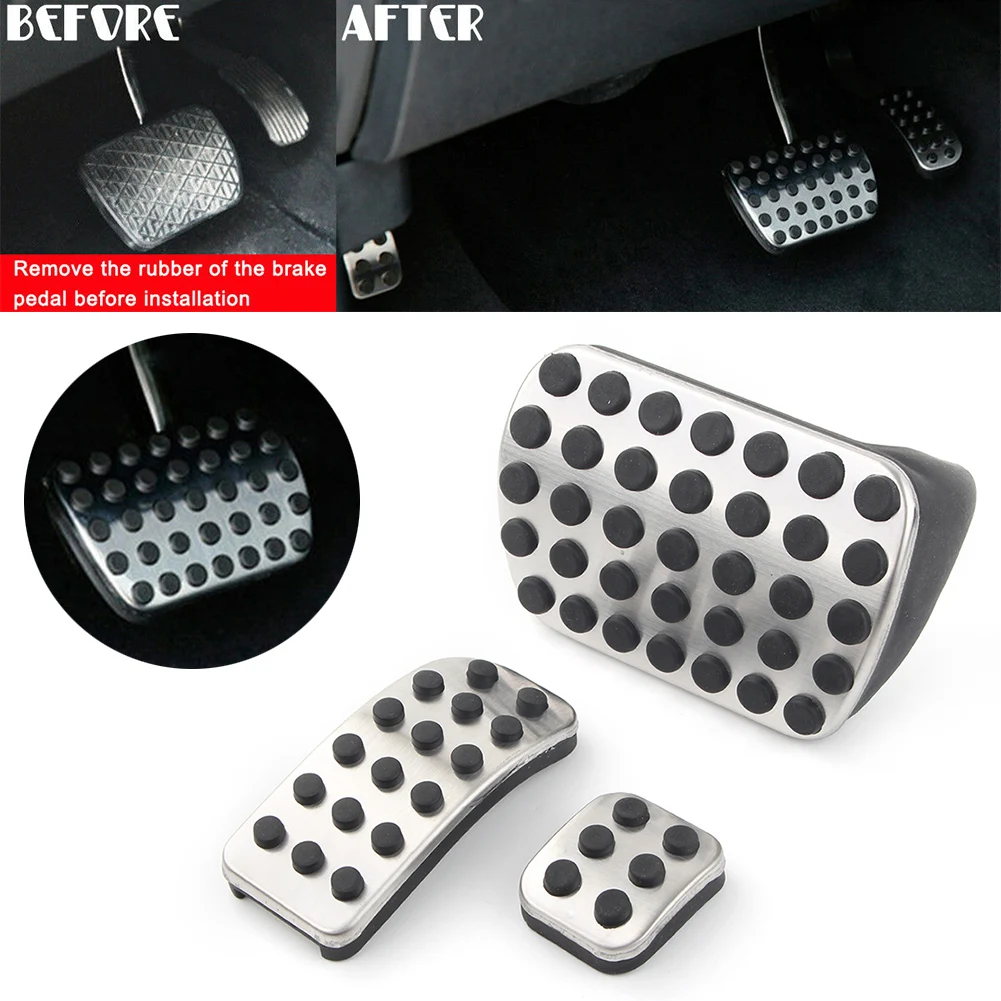 Car Brake Gas Pedals Footrest Cover For Mercedes Benz V-Class W447 2015-2018 & Vito W639 2011-2018 & Viano 2010-2015 3PCS/Set