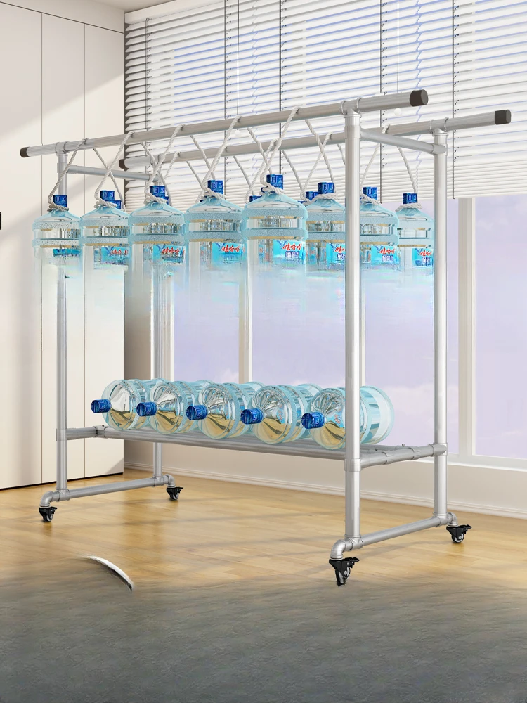 Clothes hanging rack on the ground, bedroom, parallel bars, household storage and cooling rod for hanging clothes