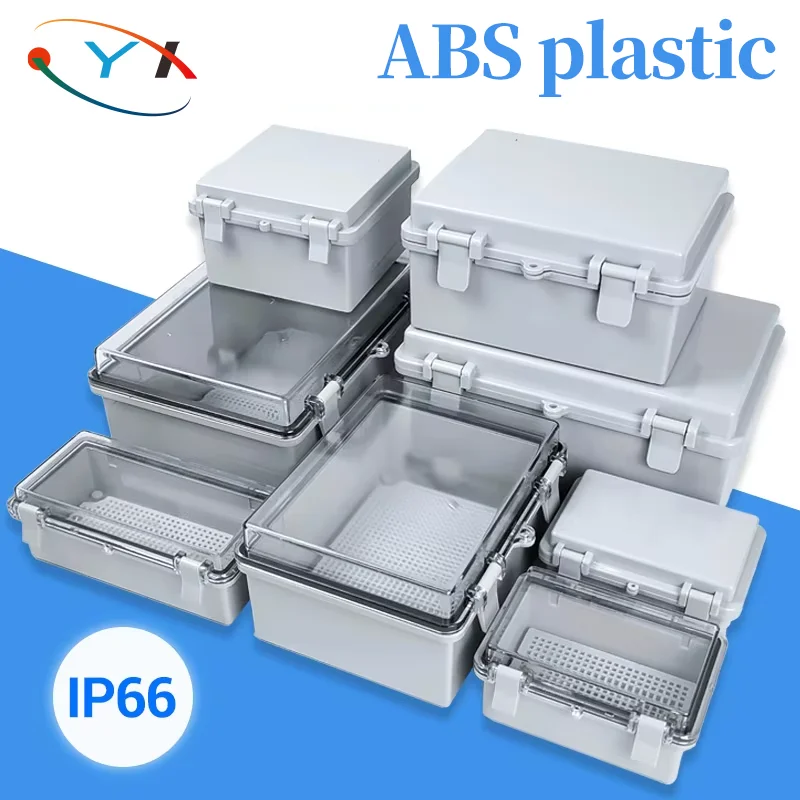 IP66 Electrical Plastic Enclosure  ABS Power Junction Box Outdoor Waterproof Distribution Box for Electric Instrument Project