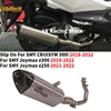 エキゾーストサイレンサー,sym用の完全なシステムスリップ,モーターサイクル用の改造,Nissym 300i,jomax Z300,2018-2022 1