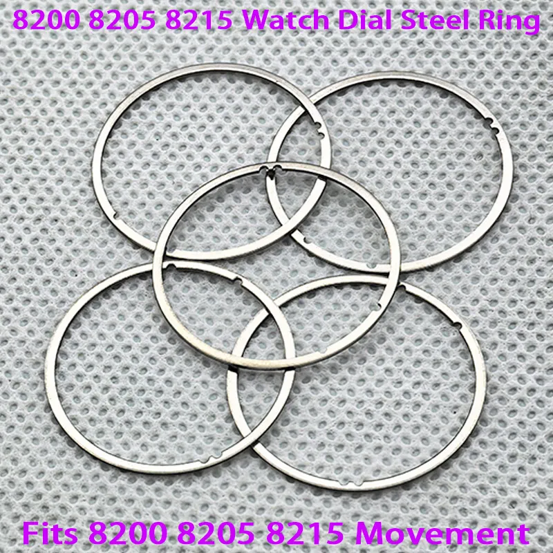 2/5/10PCS Movement Spacer Ring Fits 8200 8215 8205 Watch Dial Steel Ring for 8200 8215 8205 Movement Watch Repair Spare Parts