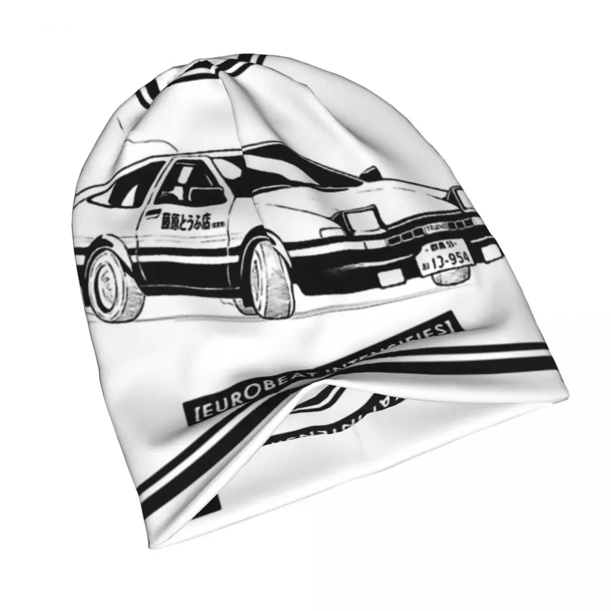 Initial D Takumi Fujiwara Street Racing Manga Skullies Beanies Caps Eurobeat Intensifies AE86 Kansei Dorifto Thin Hat Hats Cap