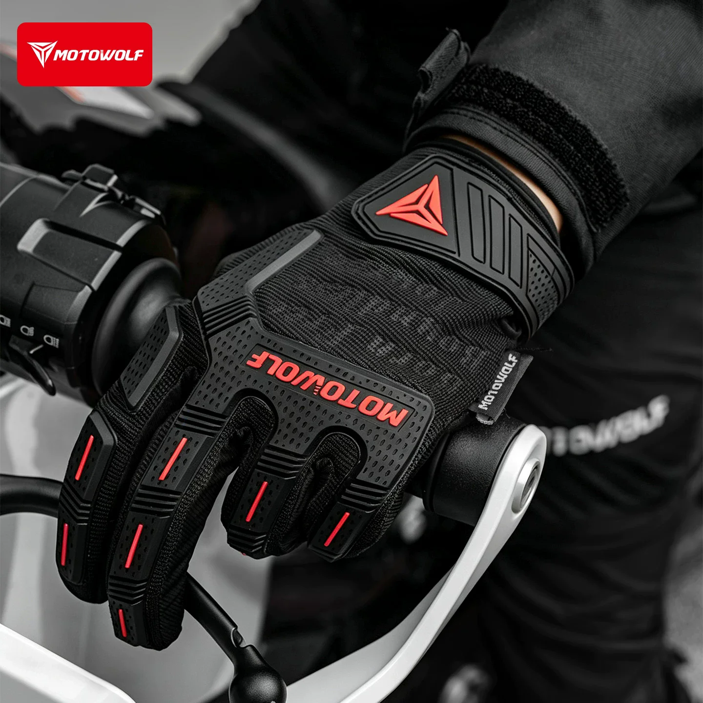 Motorcycle Gloves Men Full Finger Touch Screen Accesorios Para Motos PVC Protector Luvas Para Guantes De Motociclista 오토바이 장갑