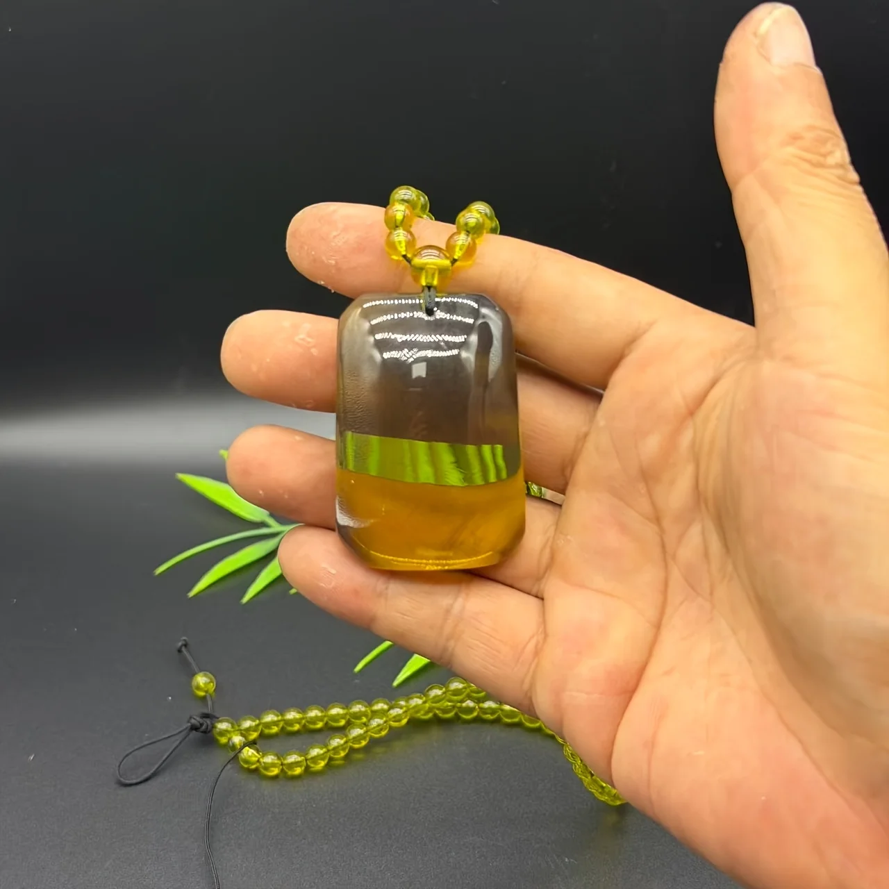 Dominican Mexican Blue Amber No Matter Pendant Female Male Amber Beeswax Pendant Necklace Sweater Chain