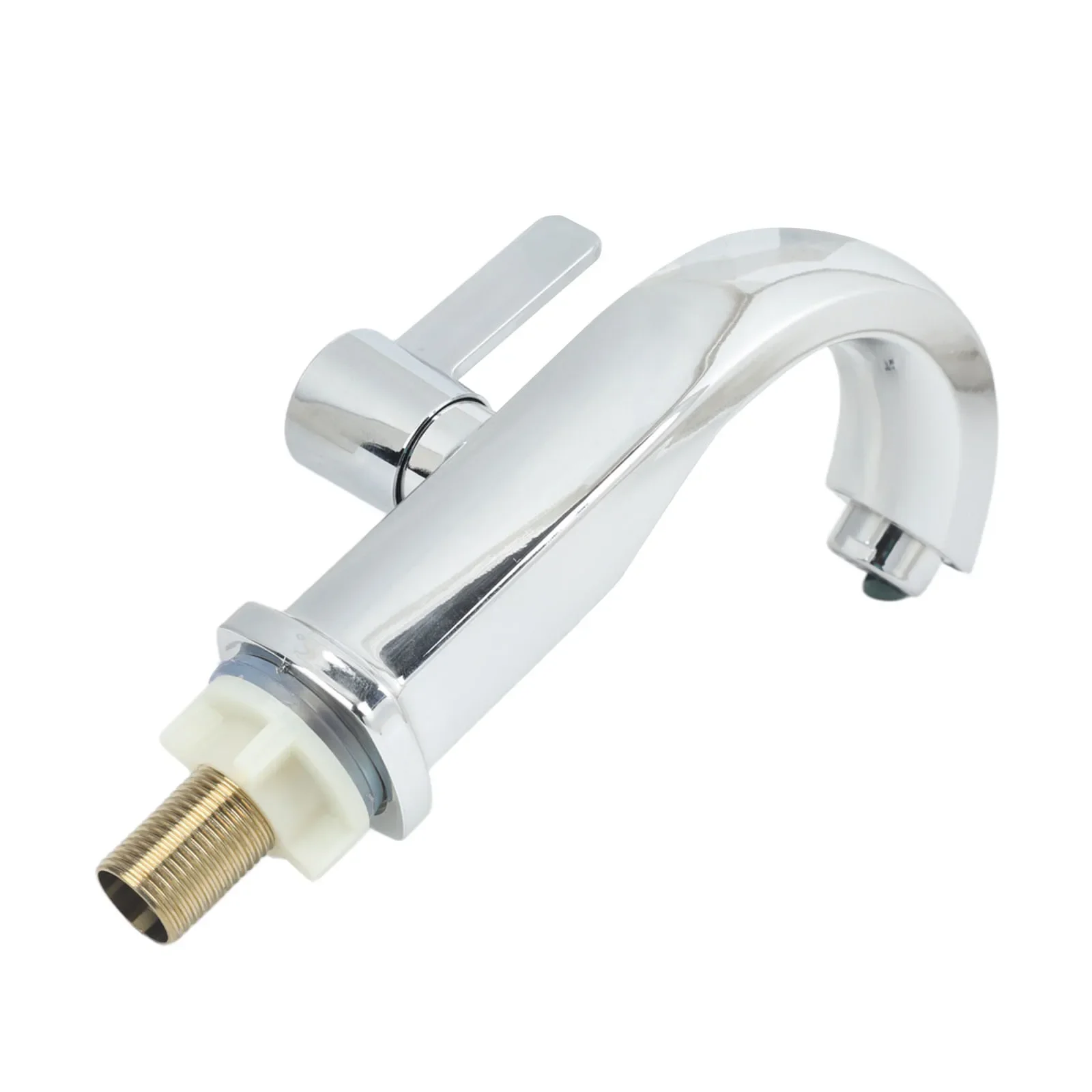 

Basin Faucet Chrome Black Bathroom Faucets Single Hole Single Cold Water Sink Mixer Tap Deck Mounted Kitchen Faucet ABS