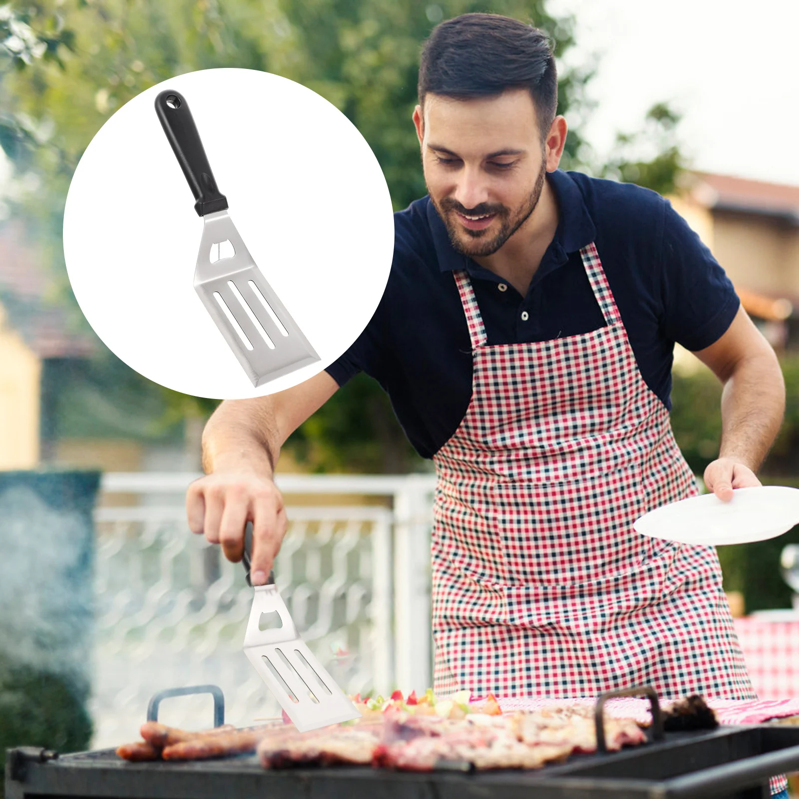 

Metal Spatula Stainless Steel Slotted Cooking Turner Steak Kitchen Utensils for Cooking Supplies Metal Spatula