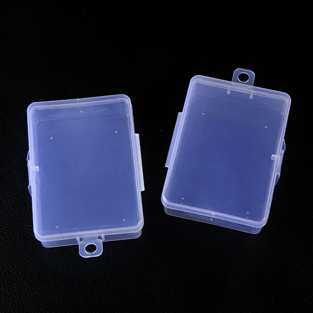 Rectangular Transparent Storage Box Hot Sale 1PC Cheap Mini Jewelry Plastic Organizer Tool Home Office Supplies S/M/L Size