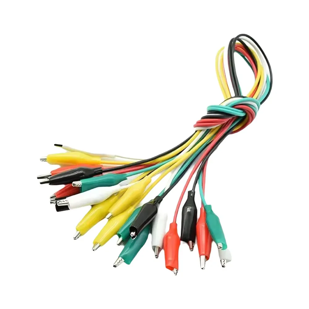 10sets/20pcs Double-Ended Alligator Clips Cable Test Clamp Connector Wire Testing Line Crocodile Clips  Brand New