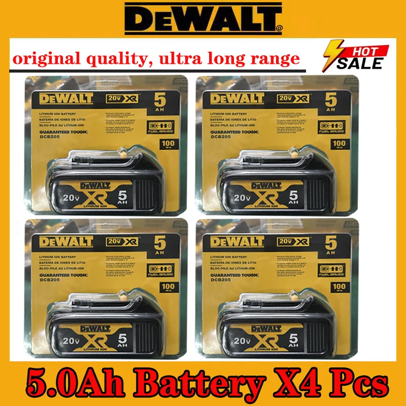 

Dewalt 20V Battery and charger 5.0Ah For Dewalt 18V DCB184 DCB200 DCB182 DCB180 DCB181 DCB182 DCB201 DCB206 Power tool series