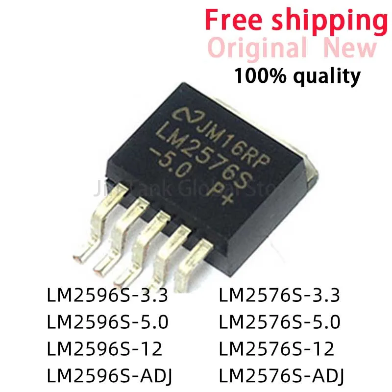 10pcs LM2596S LM2576S LM2596S-3.3 LM2596S-5.0 LM2596S-12 LM2596S-ADJ LM2576S-3.3 LM2576S-5.0 LM2576S-12 LM2576S-ADJ TO-263