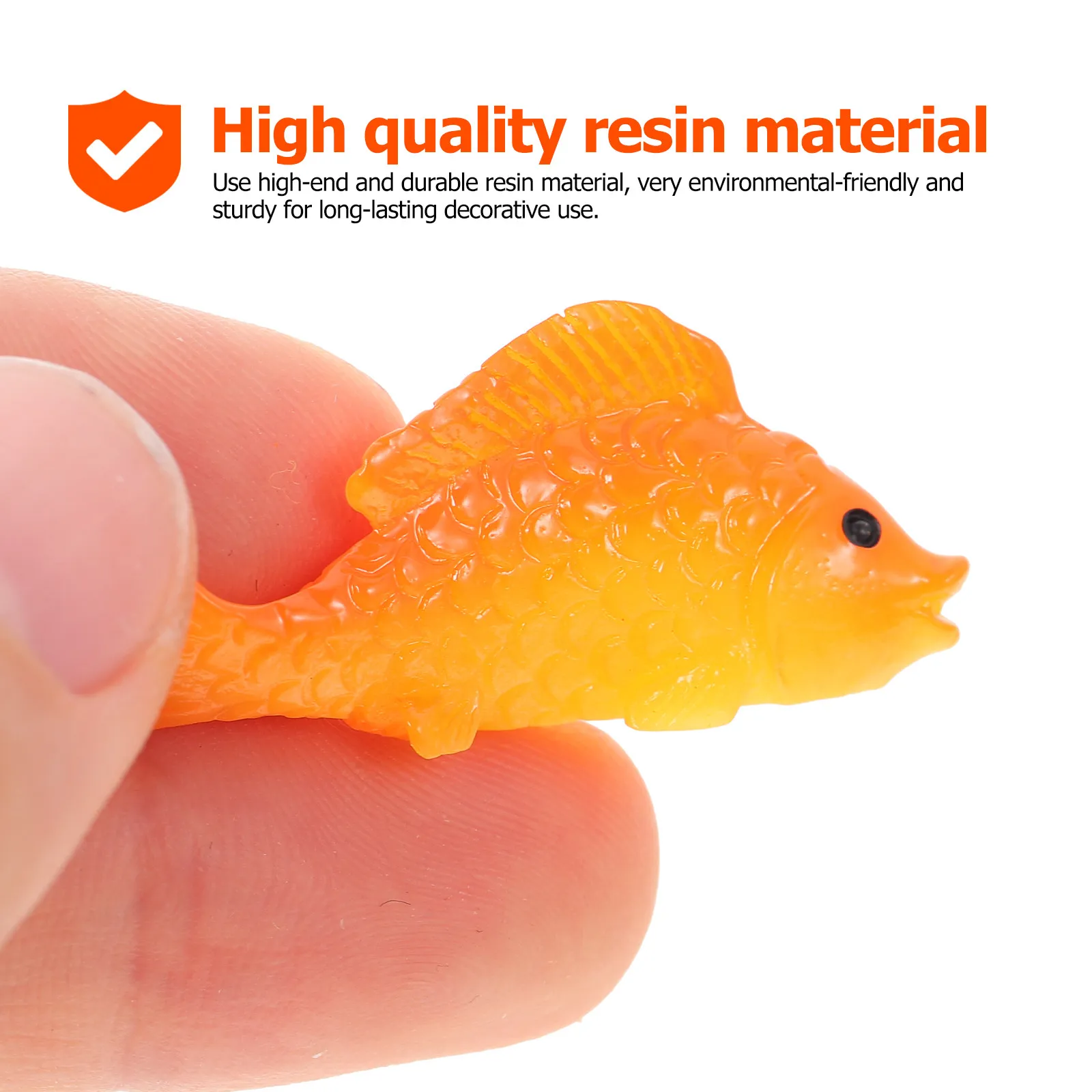 15Pcs Goldfish Resin Ornament Eco Friendly Sturdy Micro Landscape Decor for Home Office Bonsai Gardening Desktop Aesthetic Photo