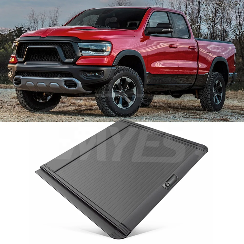 

Modification High Quality Locking Aluminum Alloy Hard Pickup Truck Bed Retractable Tonneau Cover for dodge Ram 1500