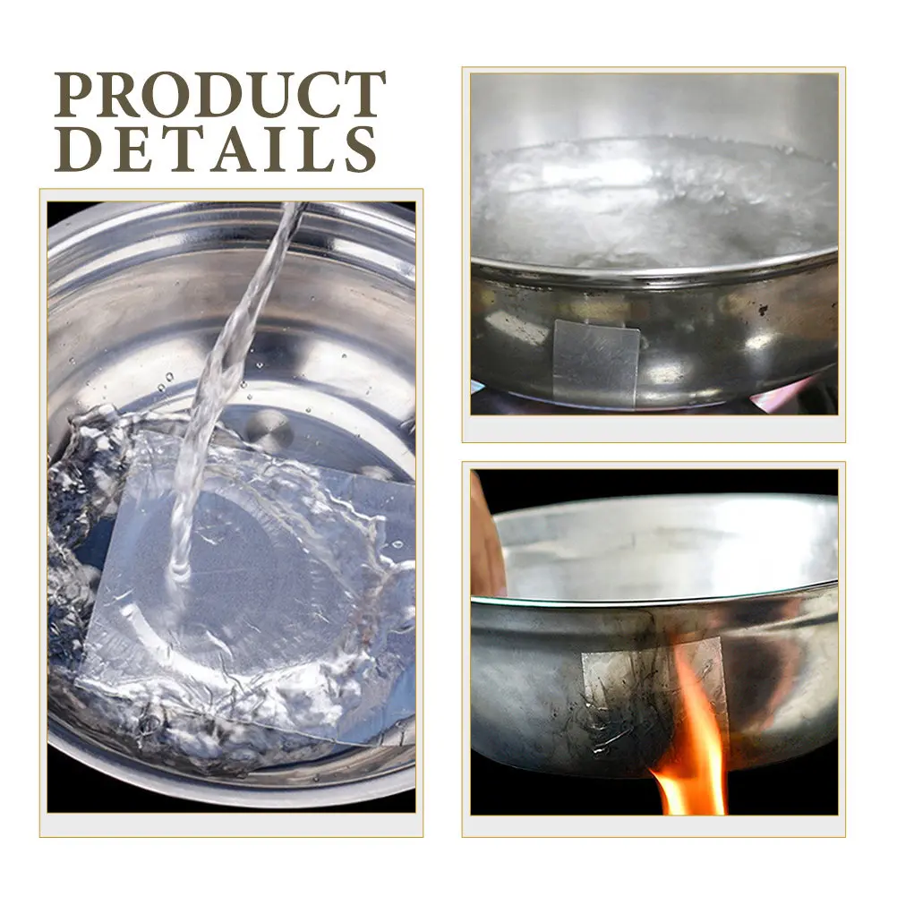 10Sheets Cookware Aluminum Patch Leak Proof Pot Repair Tape Oil Proof Heat Resistant Leak Stop Seal Tape for Pot Pan Repair