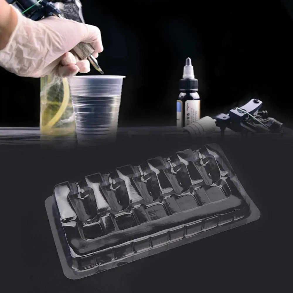 50pcs/set  Disposable Plastic Tattoo Cartridge Needle Trays Portable Most Types Tattoos Needles Holder Tattoo Accessories Tools