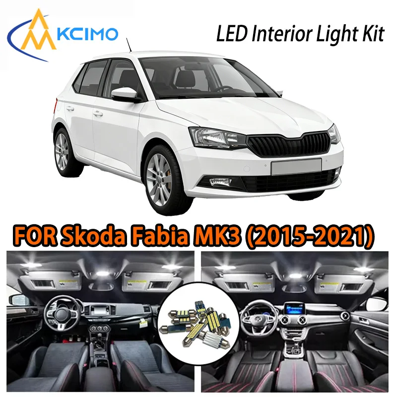 

KCIMO For Skoda Fabia MK3 NJ (2015-2021) Premium LED Interior Kit - 2 Colors , Quick Installation, Long-Lasting