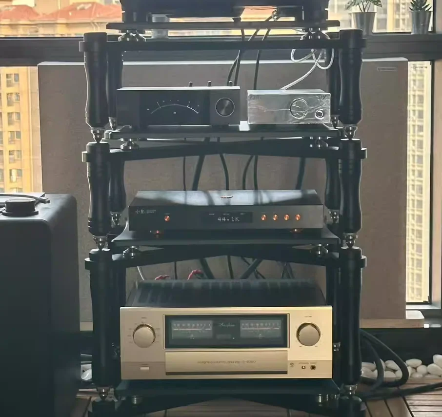 

Новая аудио-стойка Edinburgh для Hi-Fi, стойка для усилителя мощности, полка для аудиооборудования, серебристо-черная