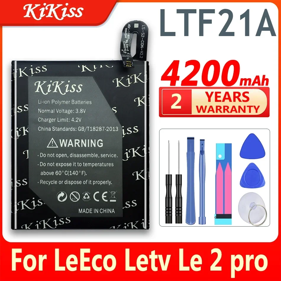 

Аккумулятор KiKiss емкостью 4200 мАч для телефона LeEco Letv Le 2 X620/Le 2 Pro Le2 Pro X520 X527 Сменные аккумуляторы LTF21A