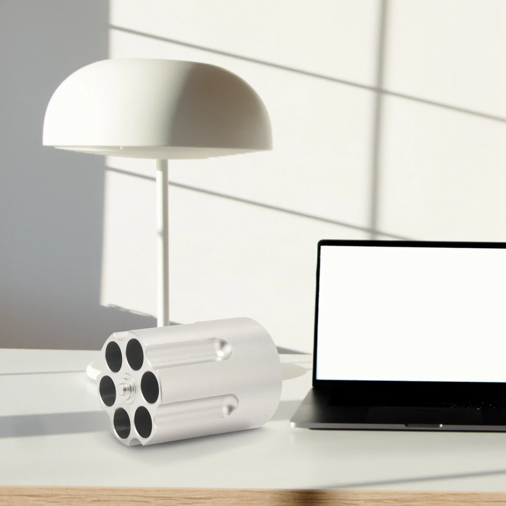 Gfc-Cylinder Pen Revolver Pen Holder with 6 Slots Pen Pencil Holder