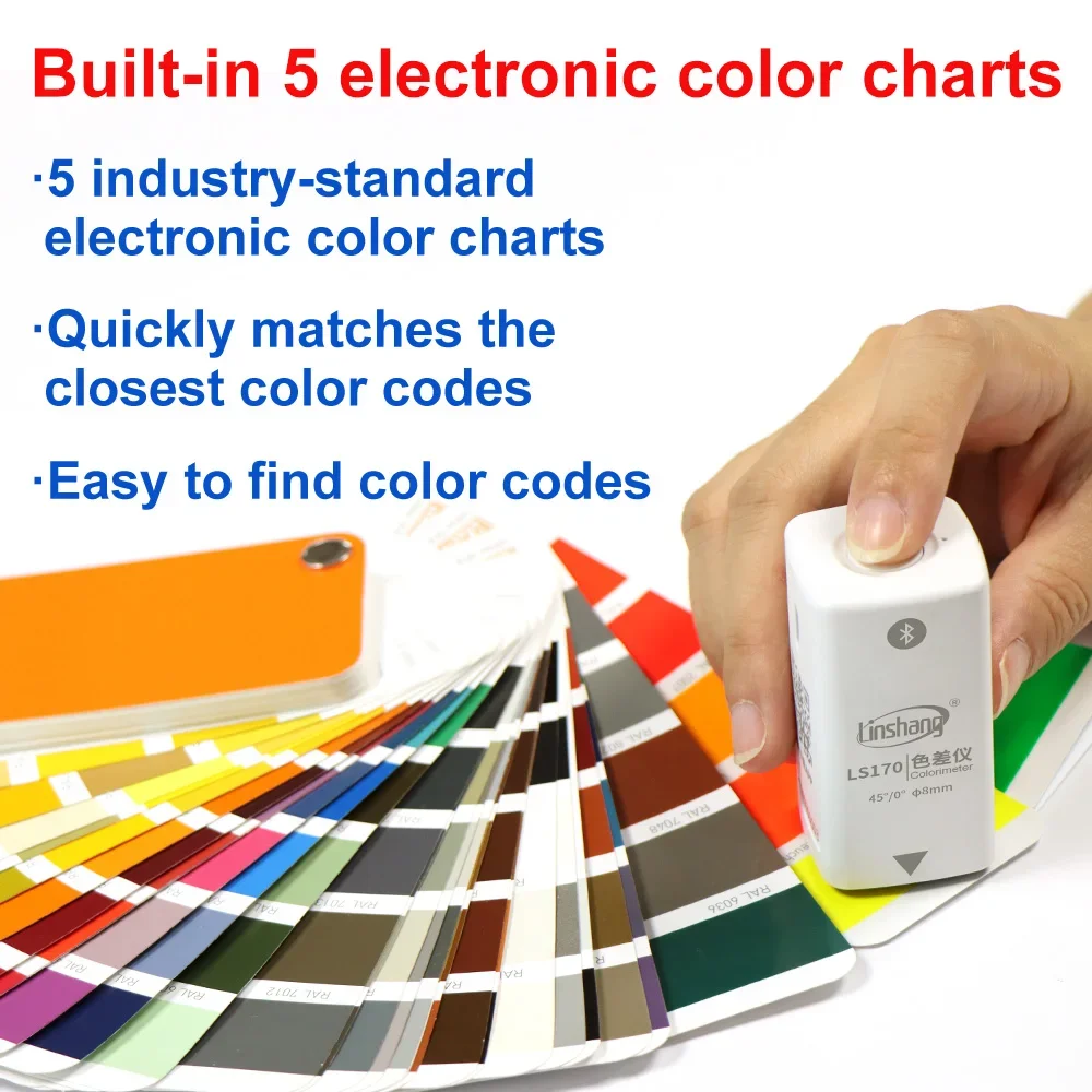 Colorimeter for Coating Color Checker Colorchecker Portable Digital Mobile APP Pantone Ncs Ral Cmyk 45°/0°cheaper Hot Sale LS170