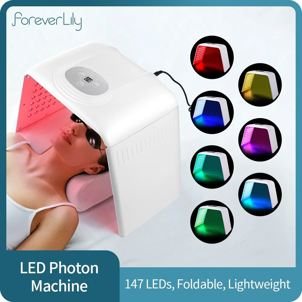 147LEDs Photon Beauty Mask Face Waist Legs Body Care Spa Skin Rejuvenating Beauty Machine with Foldable Design