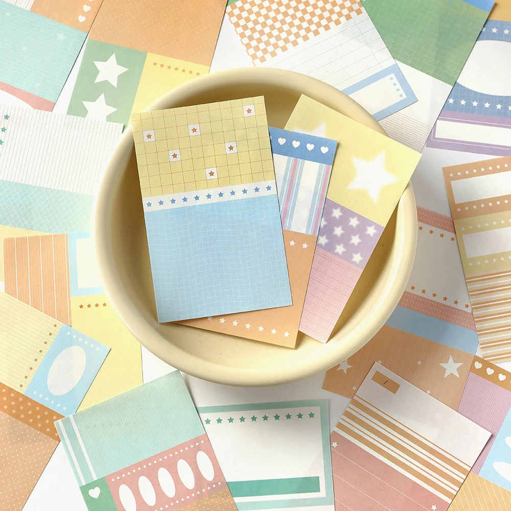 Estilos INS, 50 hojas, papelería coreana creativa, Bloc de notas, diario fresco para estudiantes, papel para álbum de recortes DIY, suministros de oficina