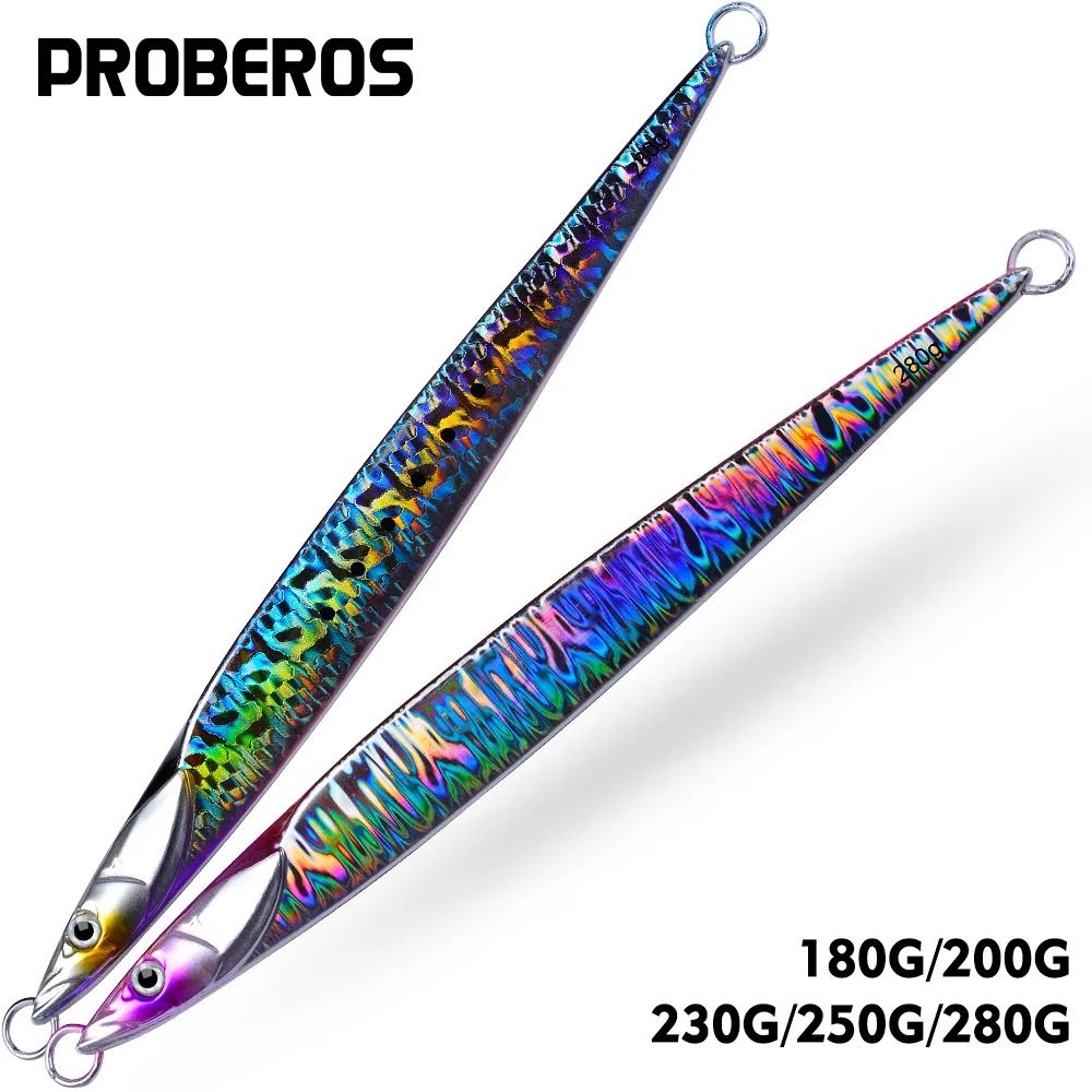 1PC PRO BEROS Metal Fishing Lure 180-200-230-250-280g Artificial Jig Baits Hard Wobblers Fast Trolling  Jigging Sea pesca Isca