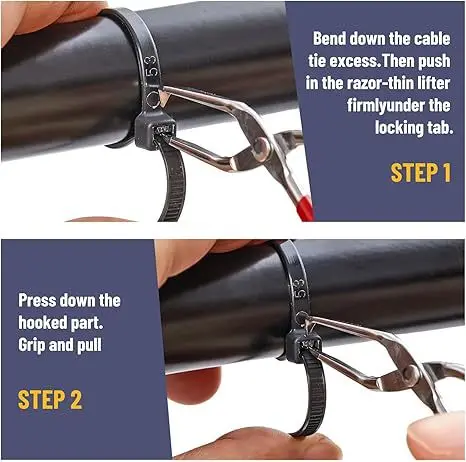 Compact Wire Fastening Tool Cable Tie Tool Industrial Cable Organizer Red Cable Tie Tool Time-saving Operation
