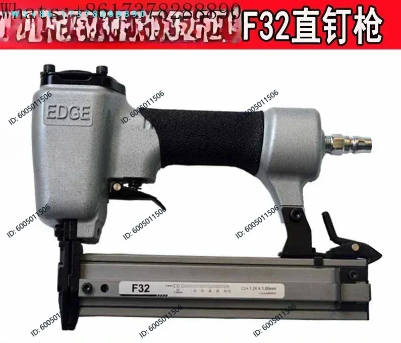 Pneumatic F30 straight nail gun for woodworking decoration, non jamming nail gun for woodworking tools, nail gun