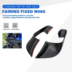 For YAMAHA R7 YZF R7 YZFR7 R7 2021 2022 2023 1pair Fairing Fixed Wing Motorcycle Wing spoiler Aerodynamic Matte Black Accessorie