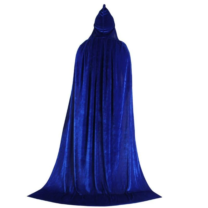 97QC القوطية المقنعين عباءة الكبار قزم الساحرة الطويل PURIM CARNIVAL HALOOWEEN CAPES ROBE