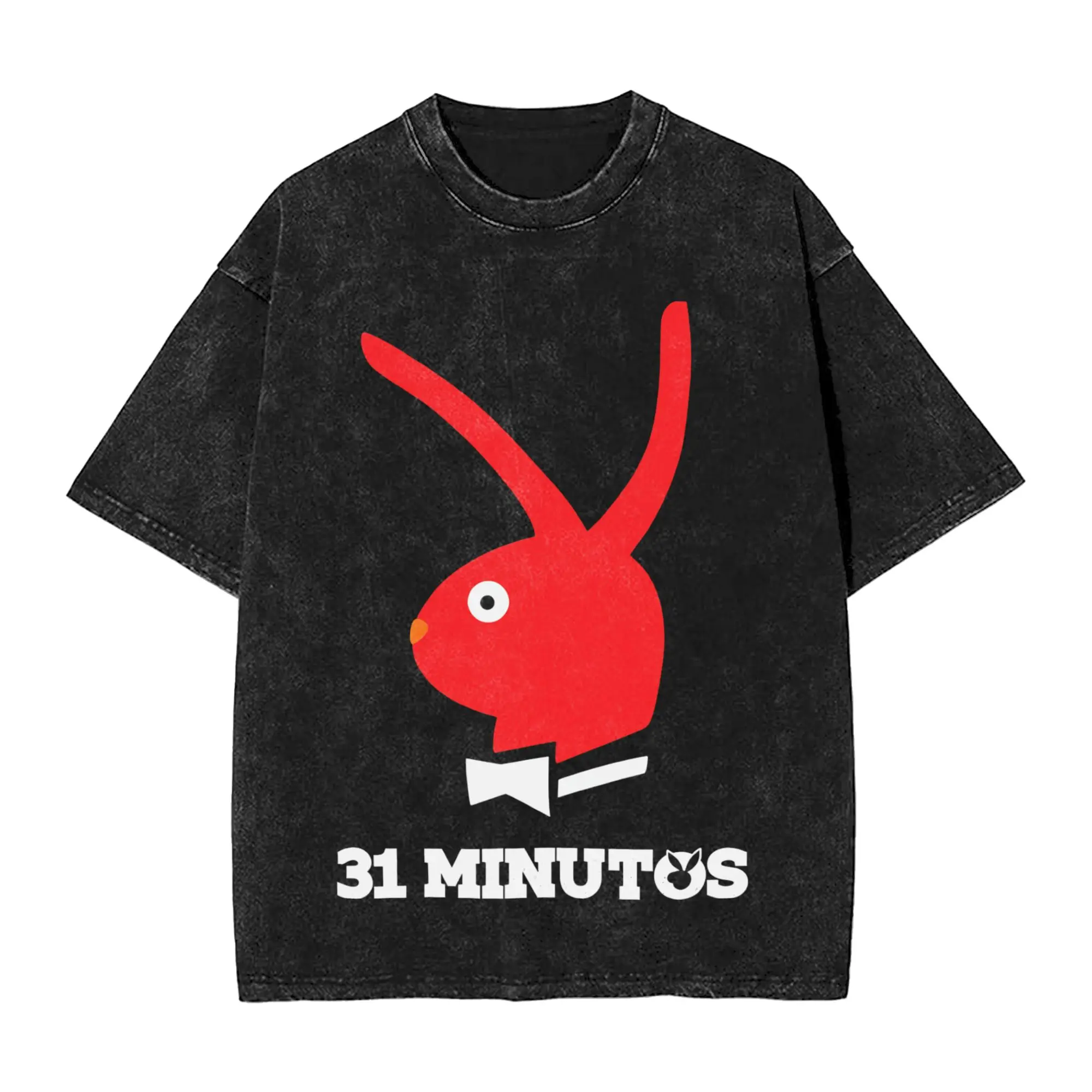 Camiseta 31 Minutos Quotes Bodoque, camisetas de gran tamaño de algodón lavado estilo Hip Hop para hombres y mujeres, camisetas con estampado gráfico de ropa urbana