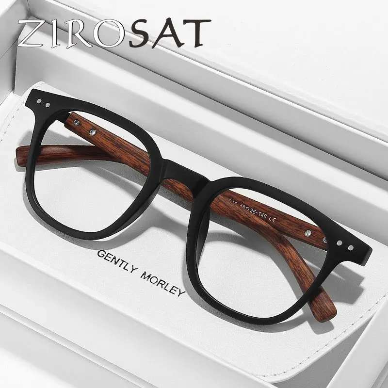 ZIROSAT 83026 New Non-magnetic tr90 Myopia Glasses Retro Square Optical Prescription Eyeglasses Frame For Men Or Women