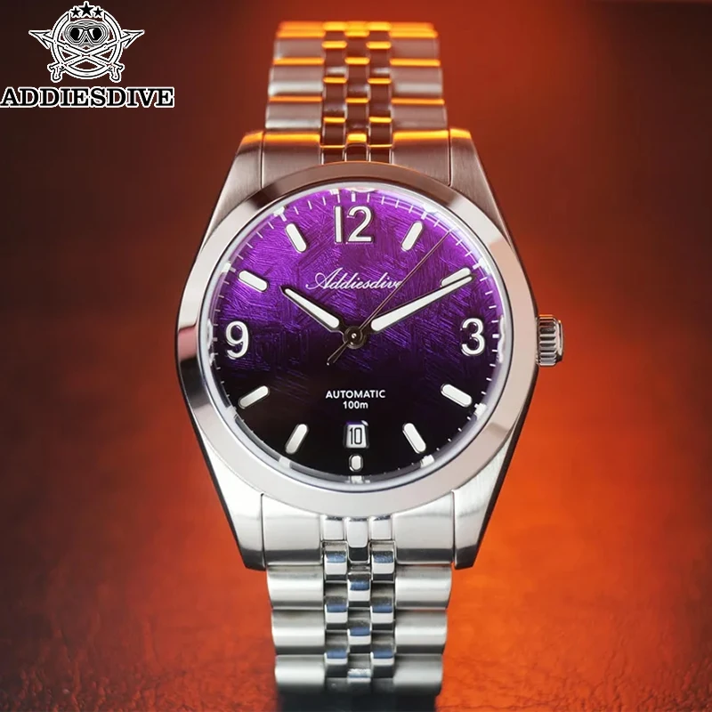 

ADDIESDIVE 8215 Men's Automatic Mechanical Watch AD2547 Sapphire Glass Wristwatch 10Bar Waterproof BGW9 Super Luminous Watches