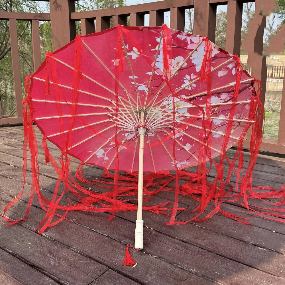 

Handmade LED Chinese Japan Yarn Umbrella Multistyles Diameter 70/82cm Oiled Paper Silk Cloth Umbrella