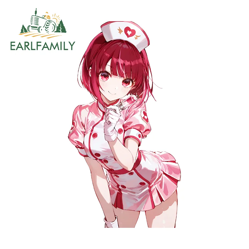 EARLFAMILY Kana Arima Car  Stickers Lovely Cartoon Nurse Suit Skateboard Decal DIY Scratch-Proof PVC Fishing Tackle Box Decor