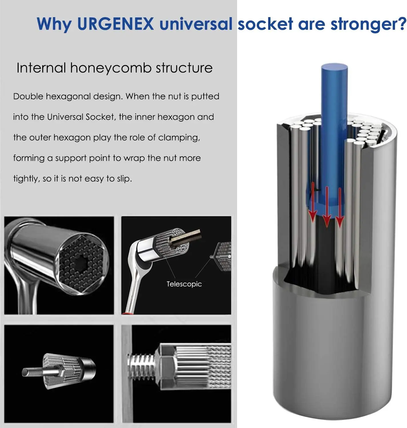 Universal Socket Set (11-32mm 7-19mm) Super Socket for Unscrew Any Bolt Multi-Function Universal Socket Tool Kit with Power Dril