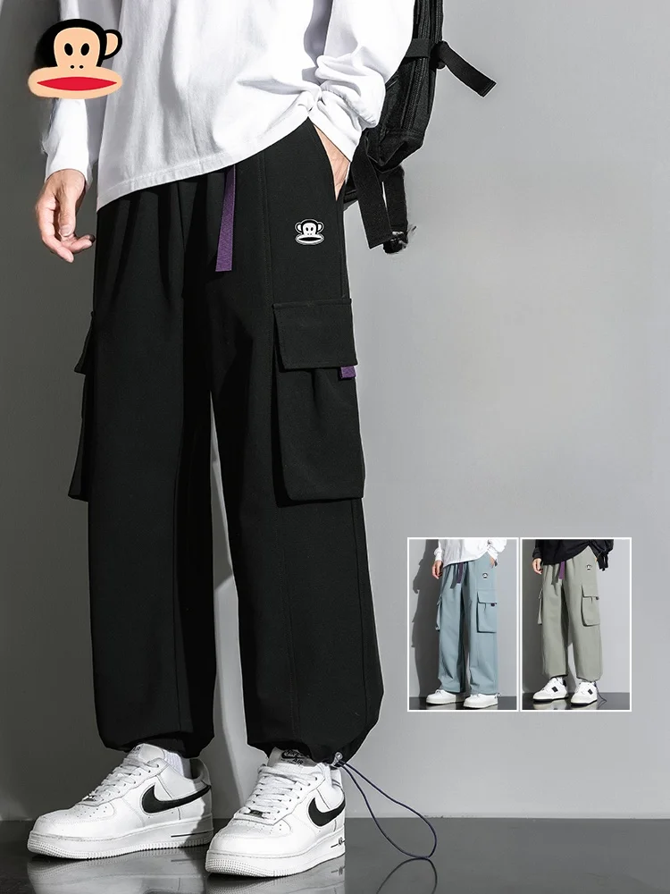 

PaulFrank American Sle Casual Pants Loose Fit Spring New Men's Spor Sweatpants Youthful Vitali Polyester Fiber