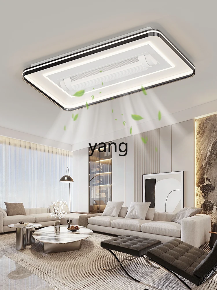 Yjq Ceiling Fan Lamp Eye Protection Full Spectrum Living Room Bedroom Dining Room Invisible Mute Intelligent Control