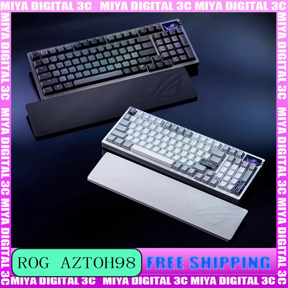 

Магнитная клавиатура ROG Azoth98 HE с OLED-экраном RGB 8K, частота возврата, беспроводная игровая Bluetooth-клавиатура ROG HFX V2, магнитная ось