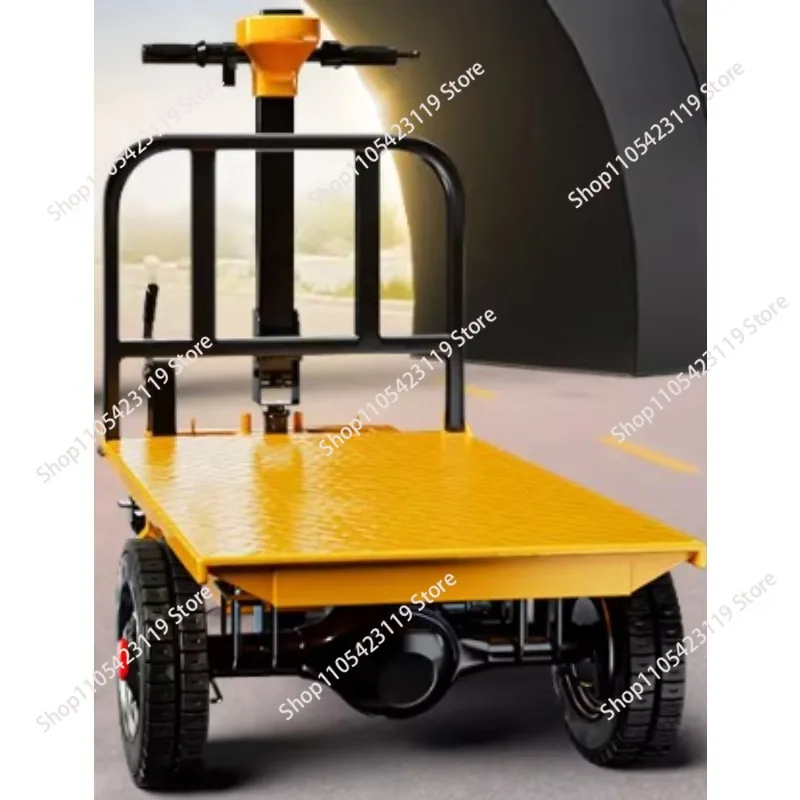 Electric Flatbed Cart & Tricycle Hand Truck: For Construction Site Brick/Cargo Transport, Warehouse Loading & Unloading