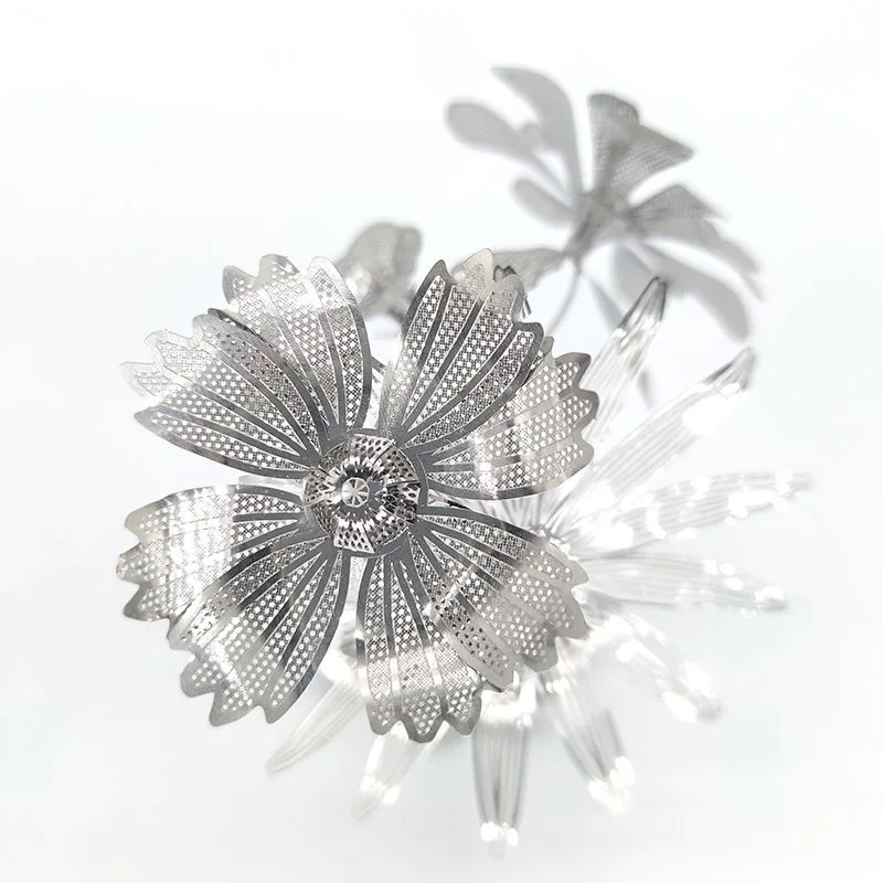 การจัดดอกไม้ 3D โลหะปริศนาชุด DIY เลเซอร์ตัดปริศนาจิ๊กซอว์ของเล่นสําหรับเด็ก