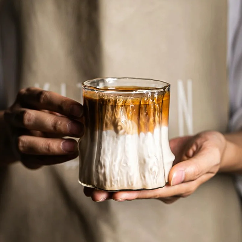 Vintage Heat Resistant Glass Dirty Coffee Cup Australian White Latte Mug Home Cafe American Coffee Daily High End Drinkware