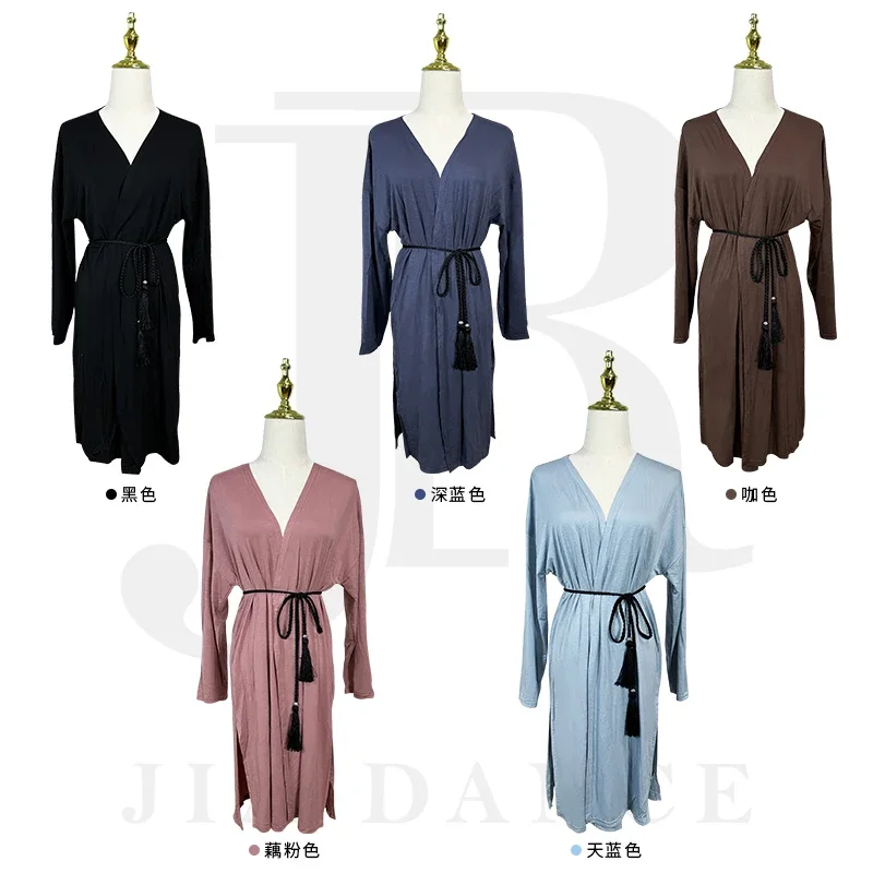 Latin Dance Cardigan Modal Long Coat Long Sleeves Women Practice Clothes Rumba Latin Dance Clothing Adult Side Split DNV18846