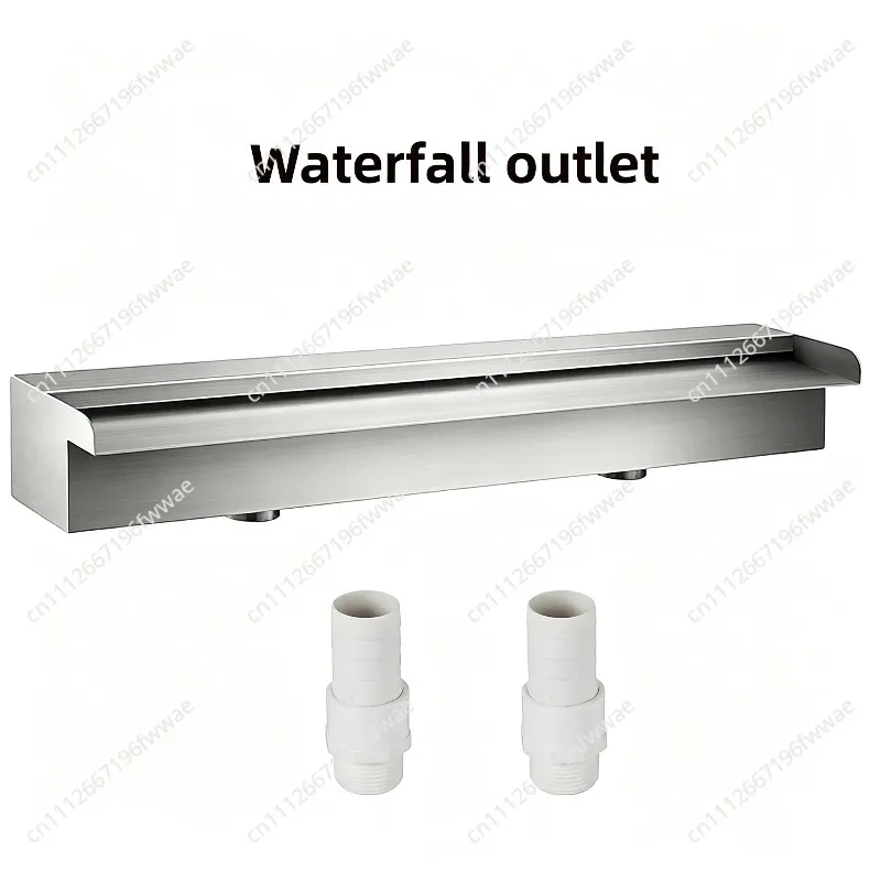 Fish Pond Waterfall Outlet Stainless Steel Landscape Water Flow Channel Rockery Water  Wall Water Flow Board Fountain