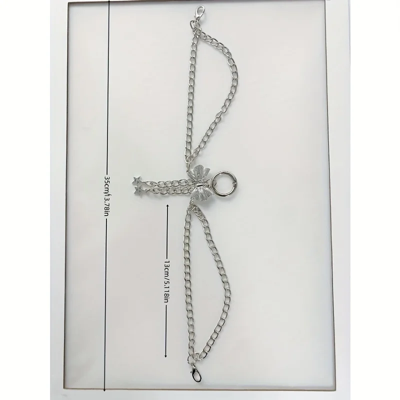 2 Pieces Sweet Goth Style Bow & Star Shoe Charms, Unisex, Perfect for Halloween Parties and Daily Wear