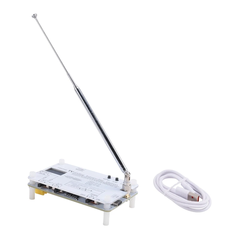 White Analog TV Signal Transmitter Home Analog TV Transmitter With OLED Display For Global Tvs