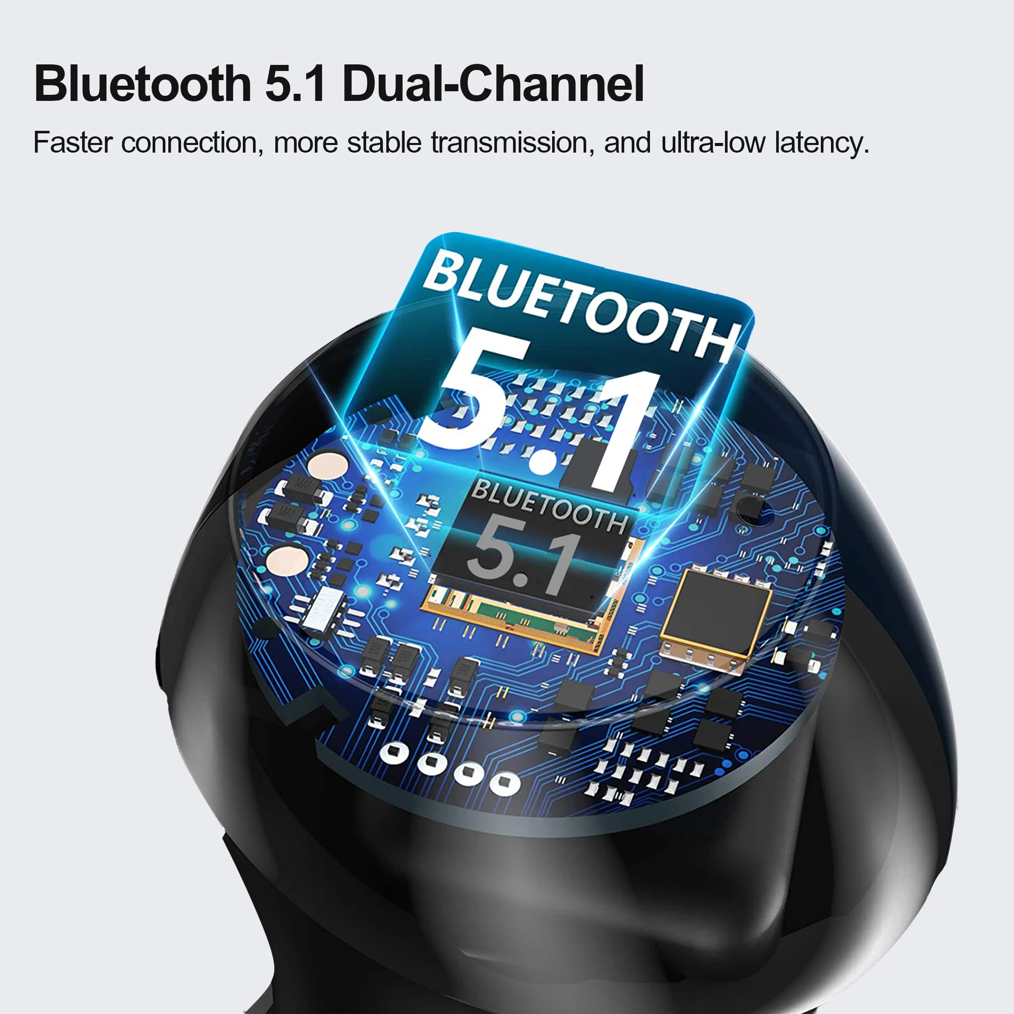 Tranya TWS T10B Chống Nước Thật Tai Nghe Nhét Tai Không Dây Bluetooth