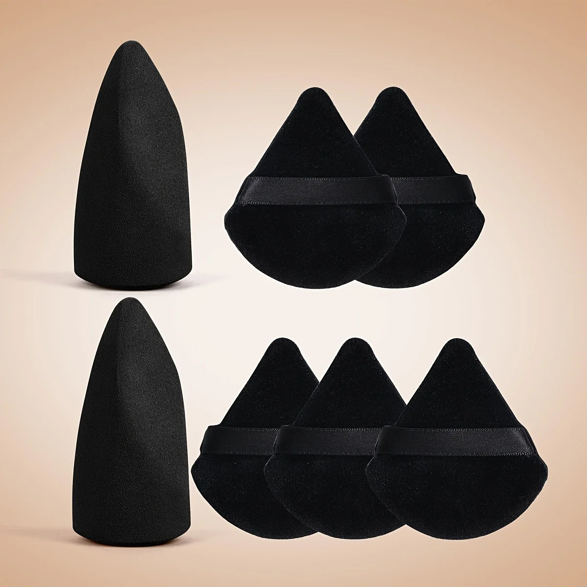 LUXEBLEND 7PCS Professional Makeup Sponge Puff Set, Multi-Faceted Blending Applicators, Soft Skin-Friendly Face Tools
